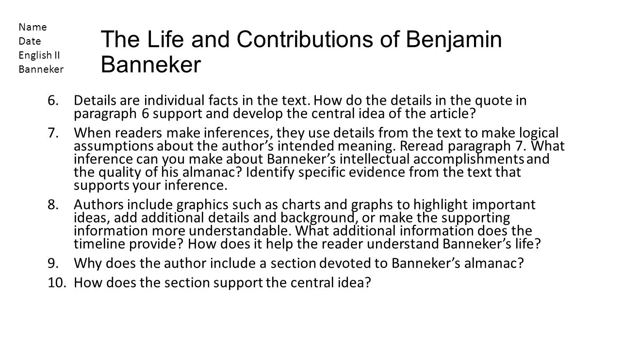 Benjamin Banneker Inventions and Accomplishments